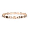 Bratara Infinity 10 pavata cu diamante negre, din aur roz 14 KT