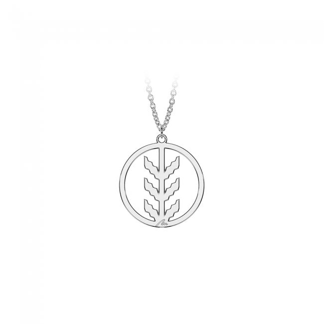 White gold Spike symbol necklace