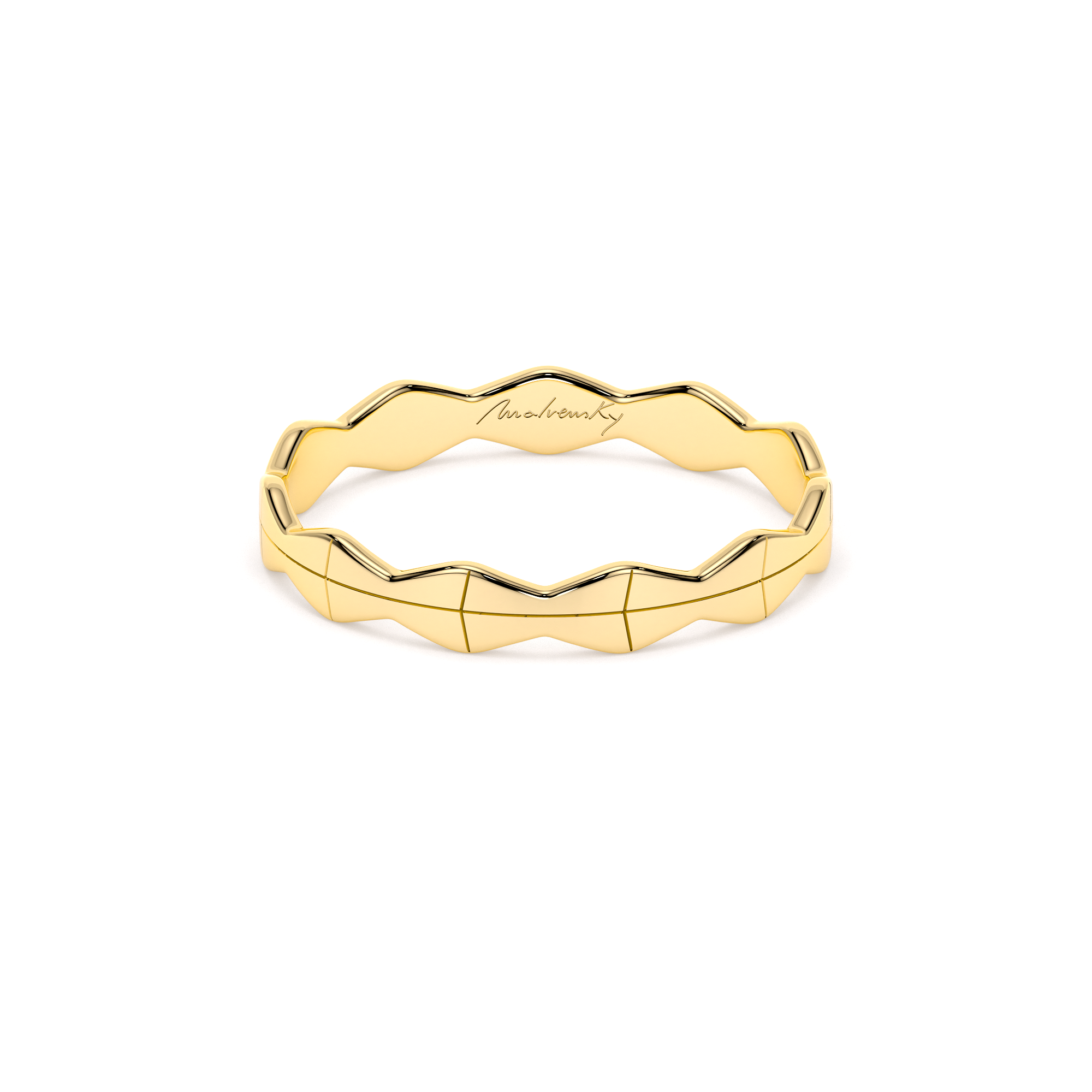 14 k yellow gold Infinity slim ring
