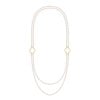 14 k gold 6mm pearls Amina twin necklace