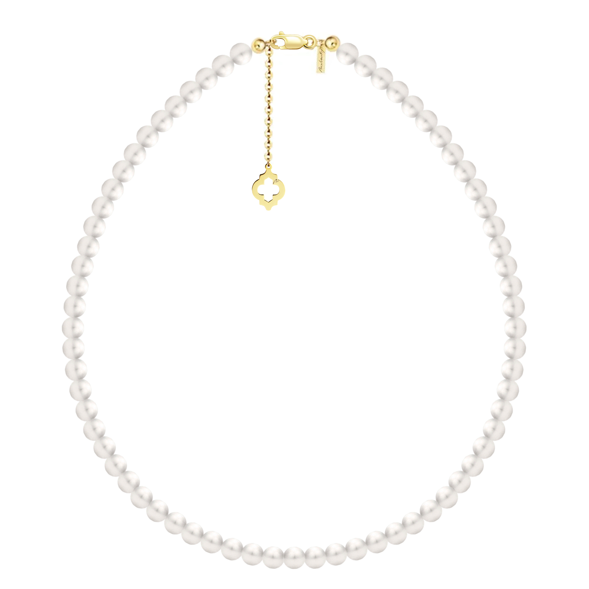 14 KT yellow gold 6 mm pearls Selma necklace