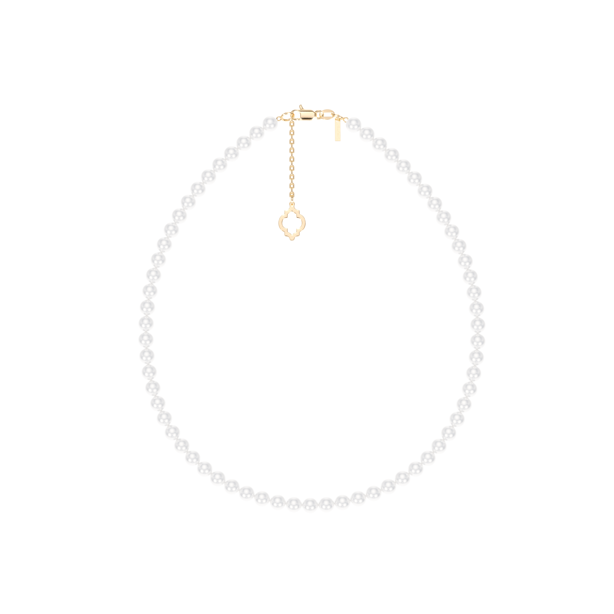 14 KT yellow gold 6 mm pearls Selma necklace