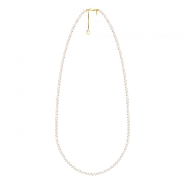 14 k yellow gold 80 cm 6 mm pearls necklace