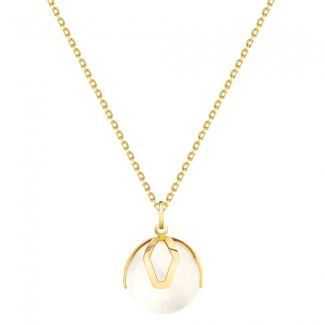 14 k gold Infinity Pearl pendant
