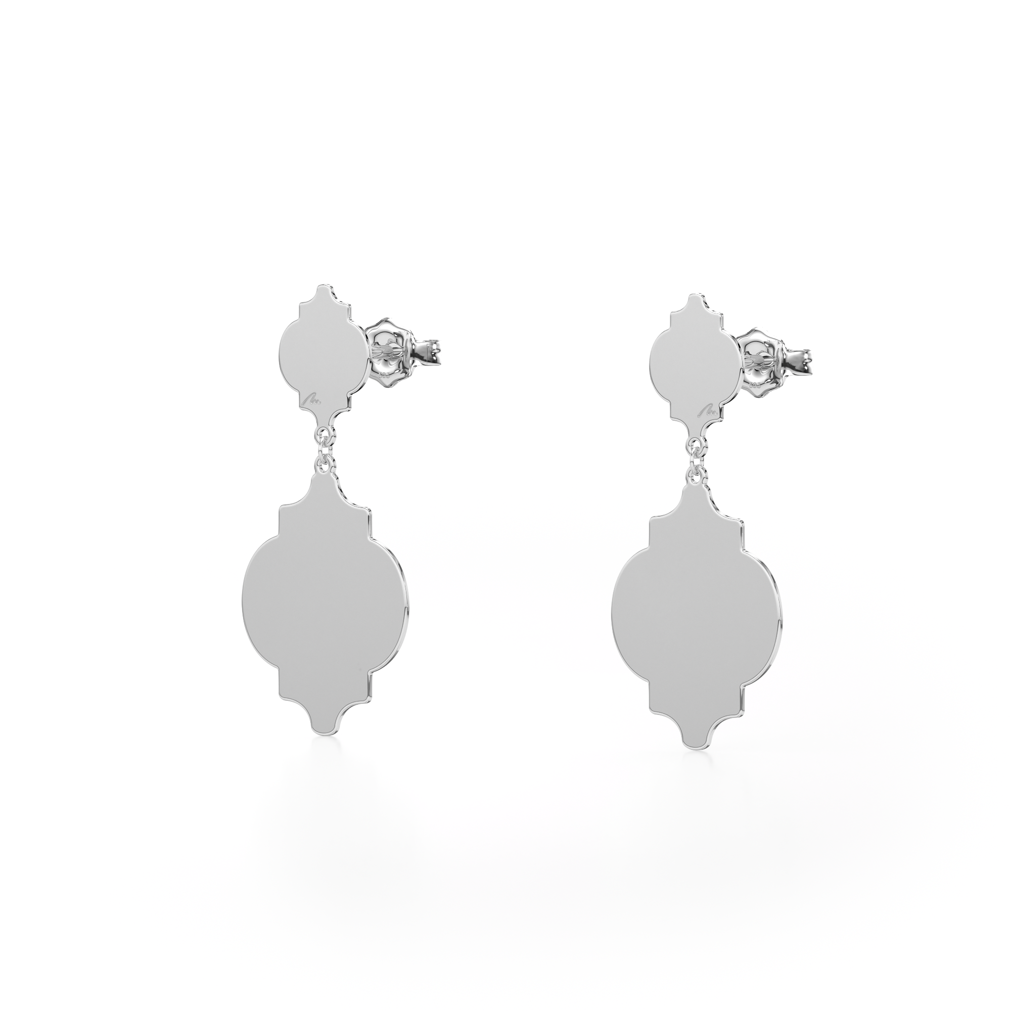 14 KT white gold Alia earrings
