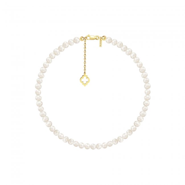 14 k yellow gold 3 mm pearls bracelet
