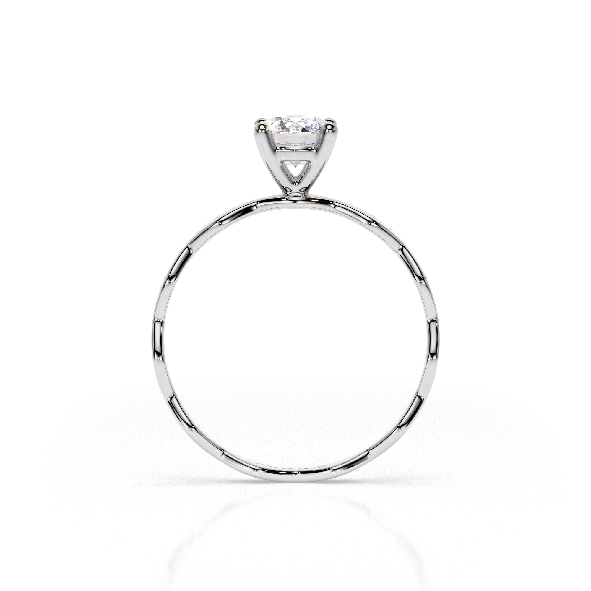 Inel de logodna Infinity Aur Alb 14 KT Round Cut 0.56 CT DVS1 Lab Grown Diamond