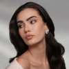 14 KT white gold Luceafar S earrings
