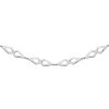 14 KT white gold Grace necklace with double petals