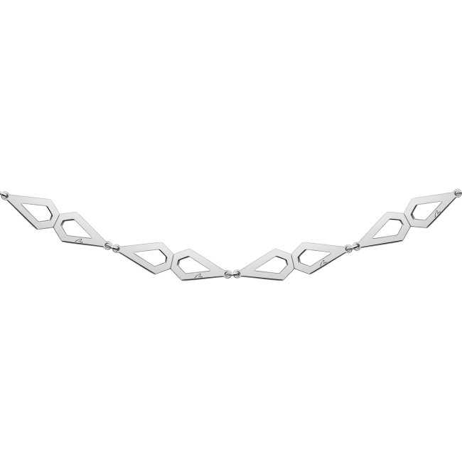 14 KT white gold Grace necklace with double petals