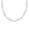 14 KT white gold Grace necklace with double petals
