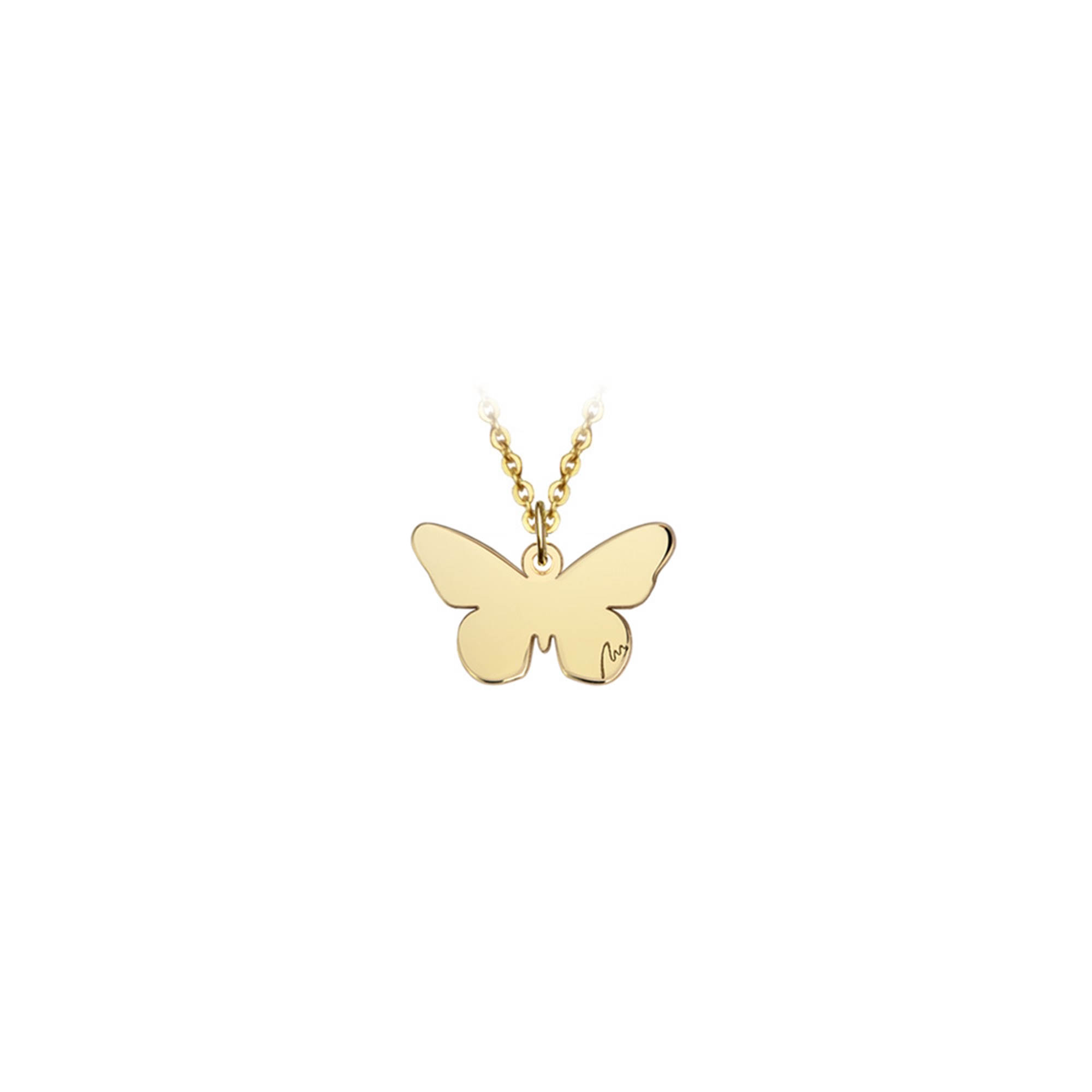 14 KT yellow gold Butterfly pendant