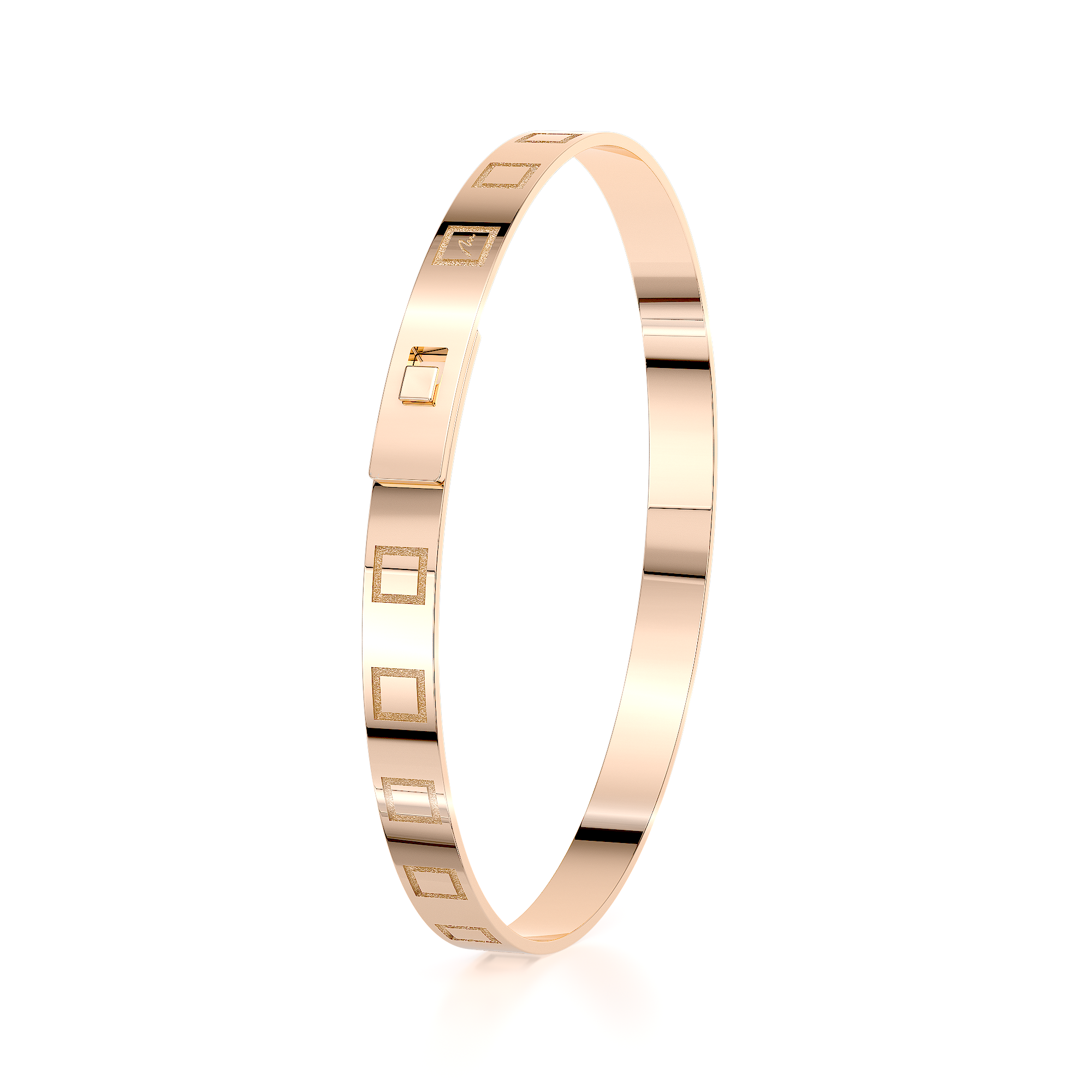 14 KT rose gold Bangle King Slim bracelet