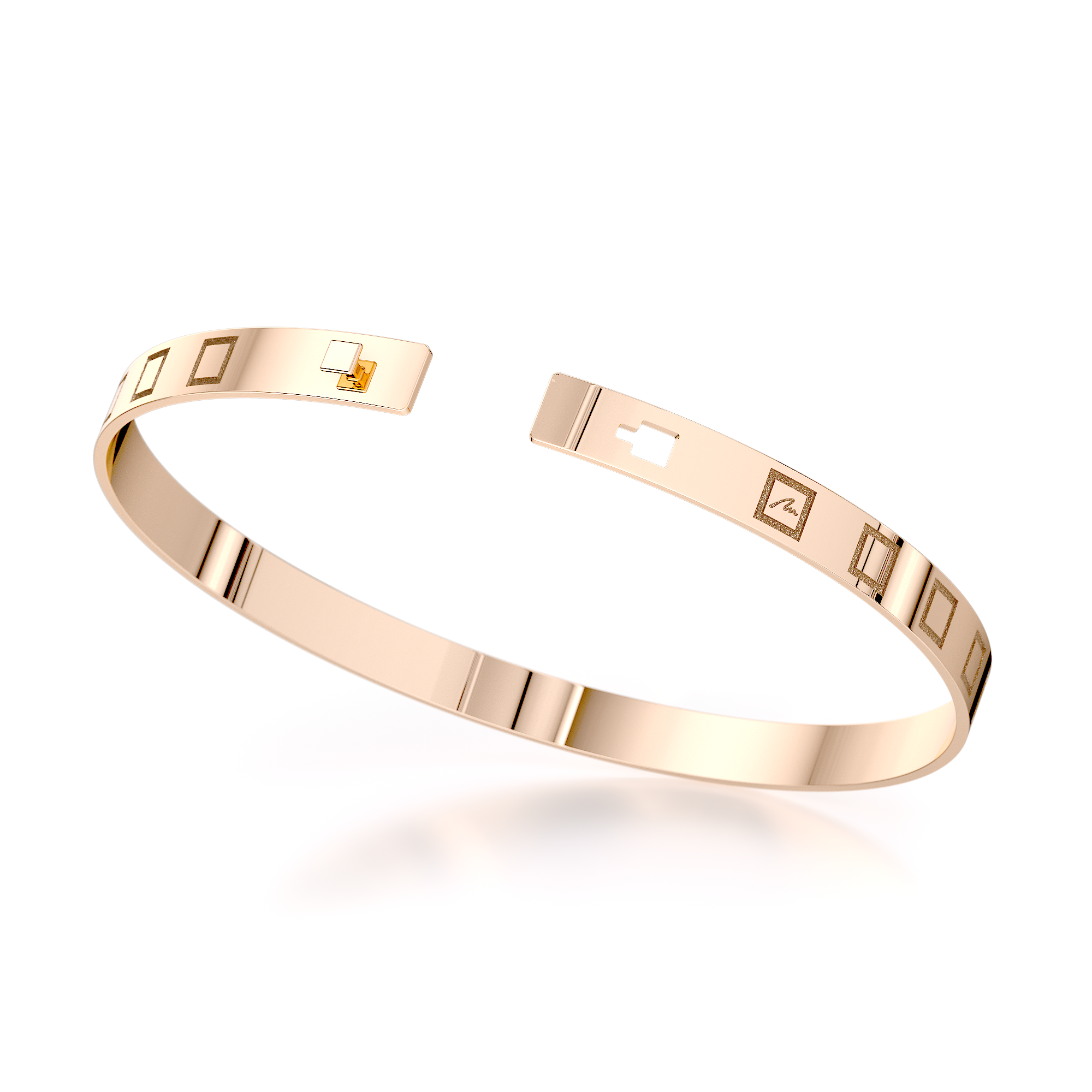 14 KT rose gold Bangle King Slim bracelet