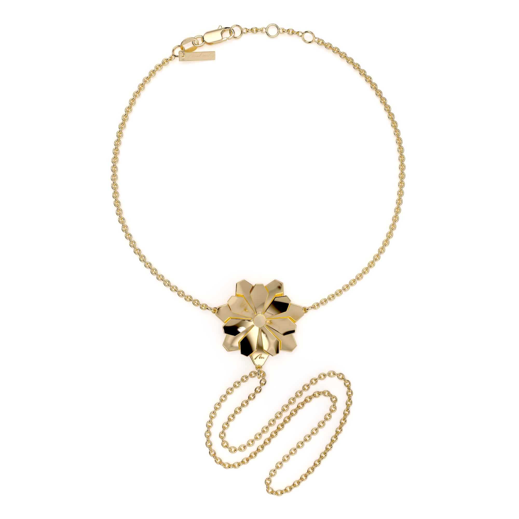 14 k yellow gold Grace Flower Bracelet