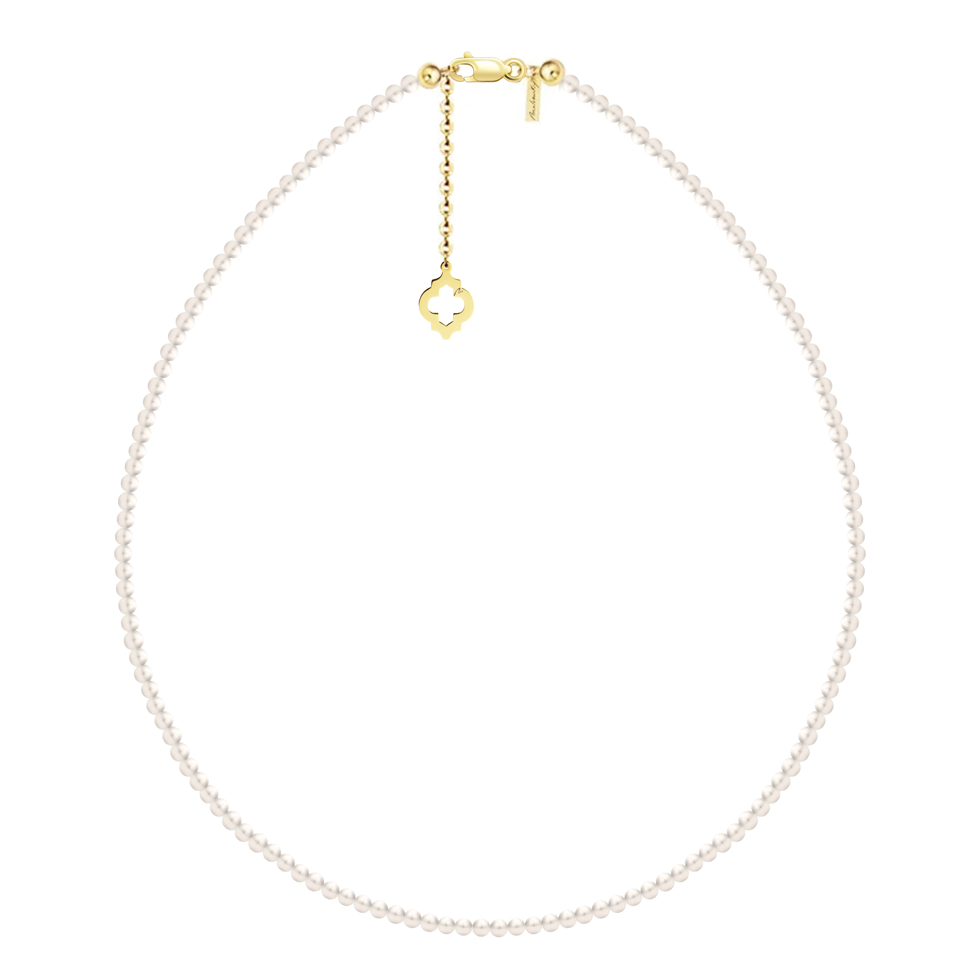 14 KT yellow gold 4/5 mm pearls Selma necklace