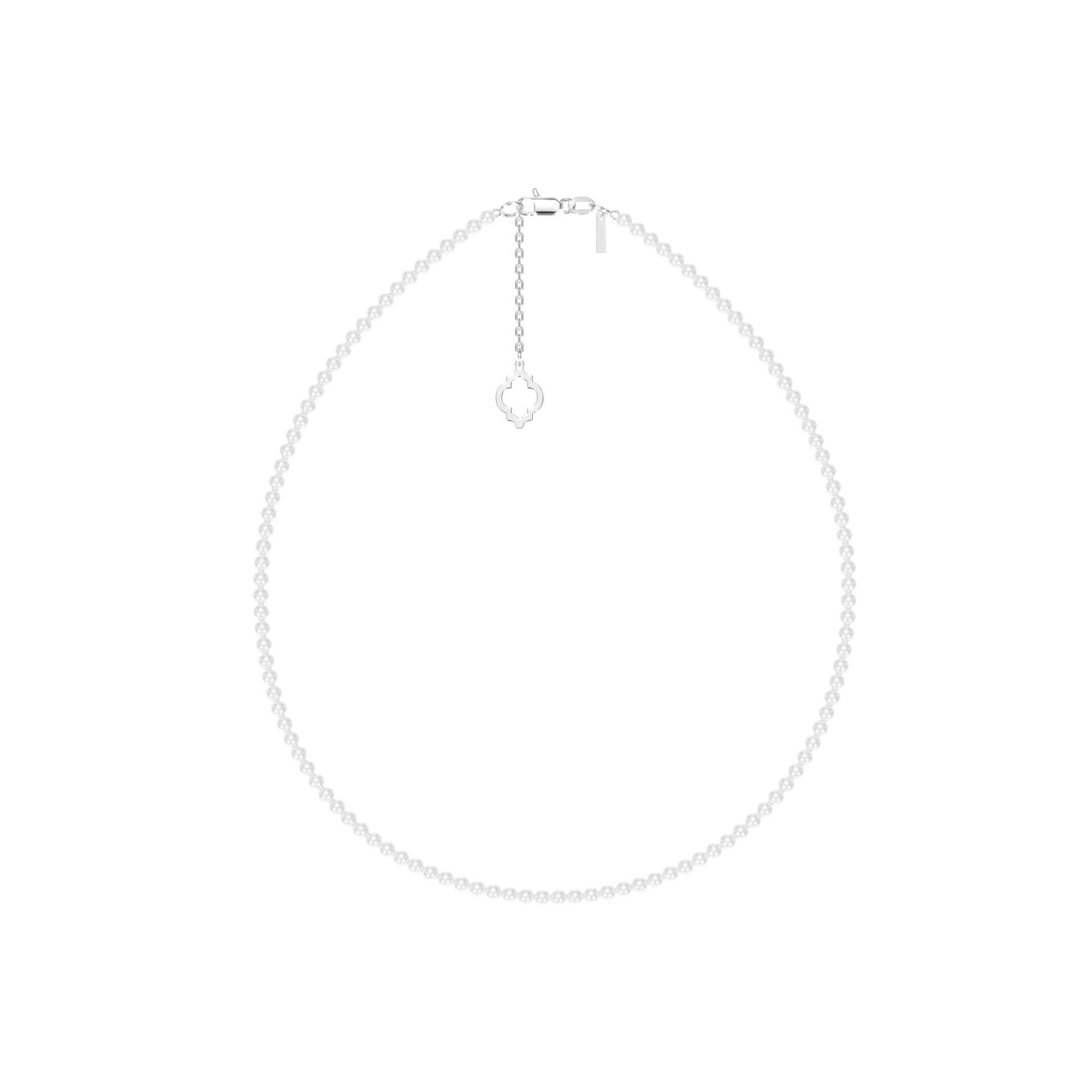 Colier perle 4/5 mm, din aur alb 14 KT, Selma