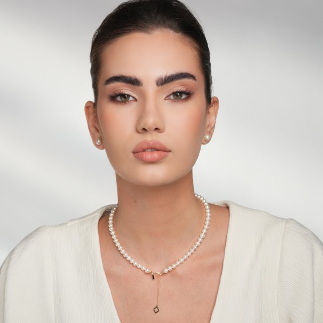 14 KT rose gold 4/5 mm pearls Selma necklace