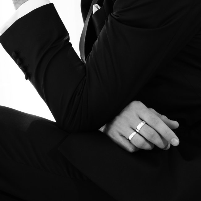 14 KT rose gold King slim wedding ring