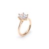 14 KT Rose Gold Classic Engagement Ring Oval Cut LGD 2.50 CT