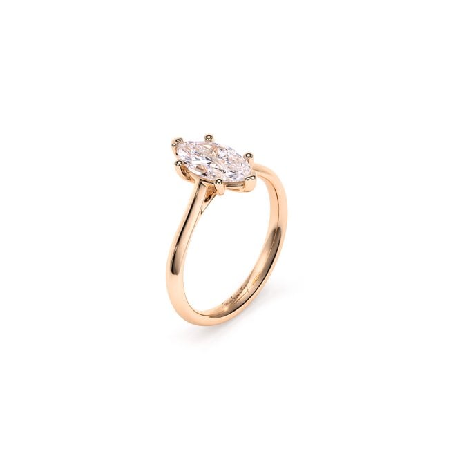 Inel de Logodna Classic Aur Roz 18 KT Marquise Cut LGD 1.00 CT