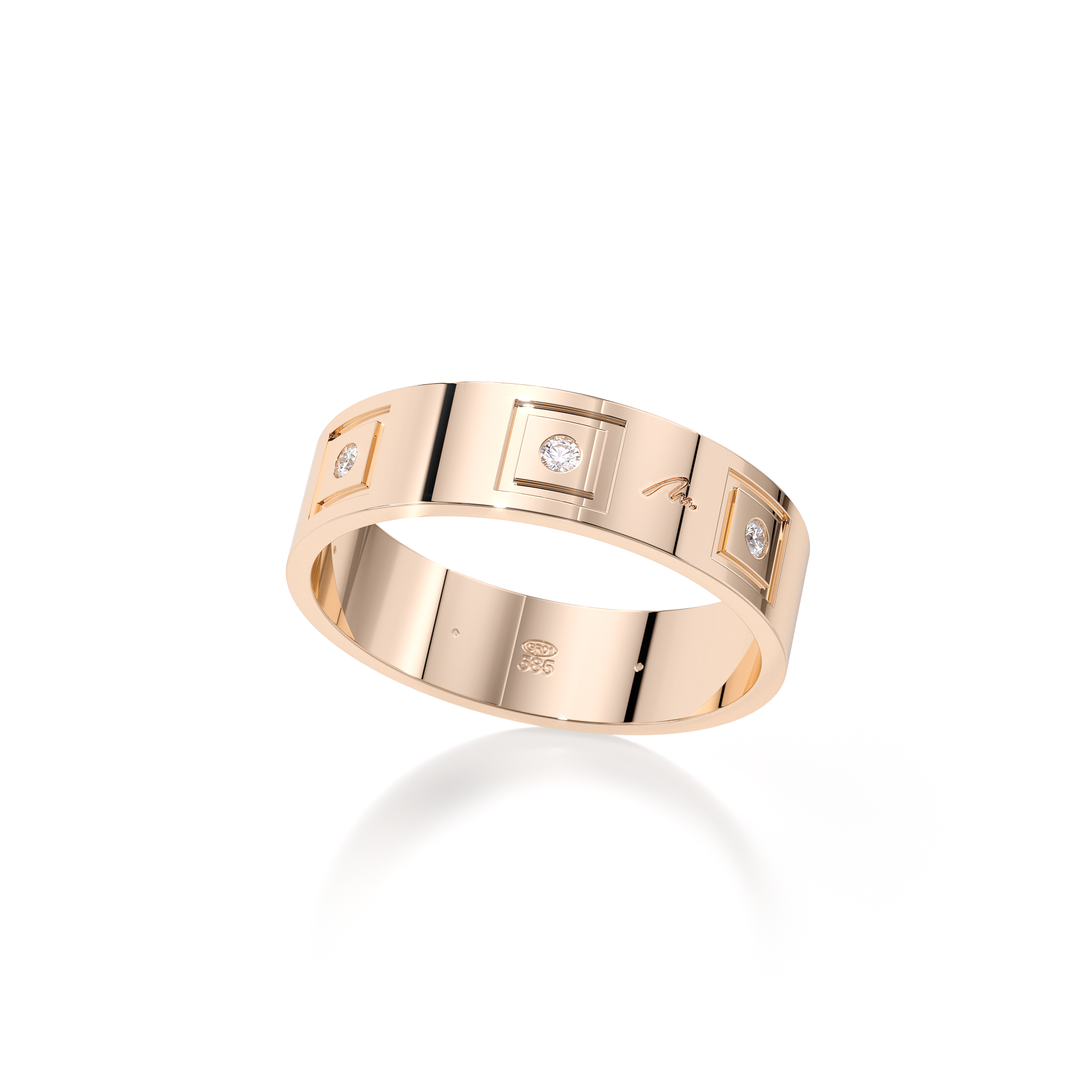 14 KT rose gold Queen Slim ring