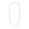 14 KT gold 6 mm pearls Amina double necklace