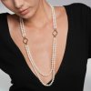 14 KT gold 6 mm pearls Amina double necklace