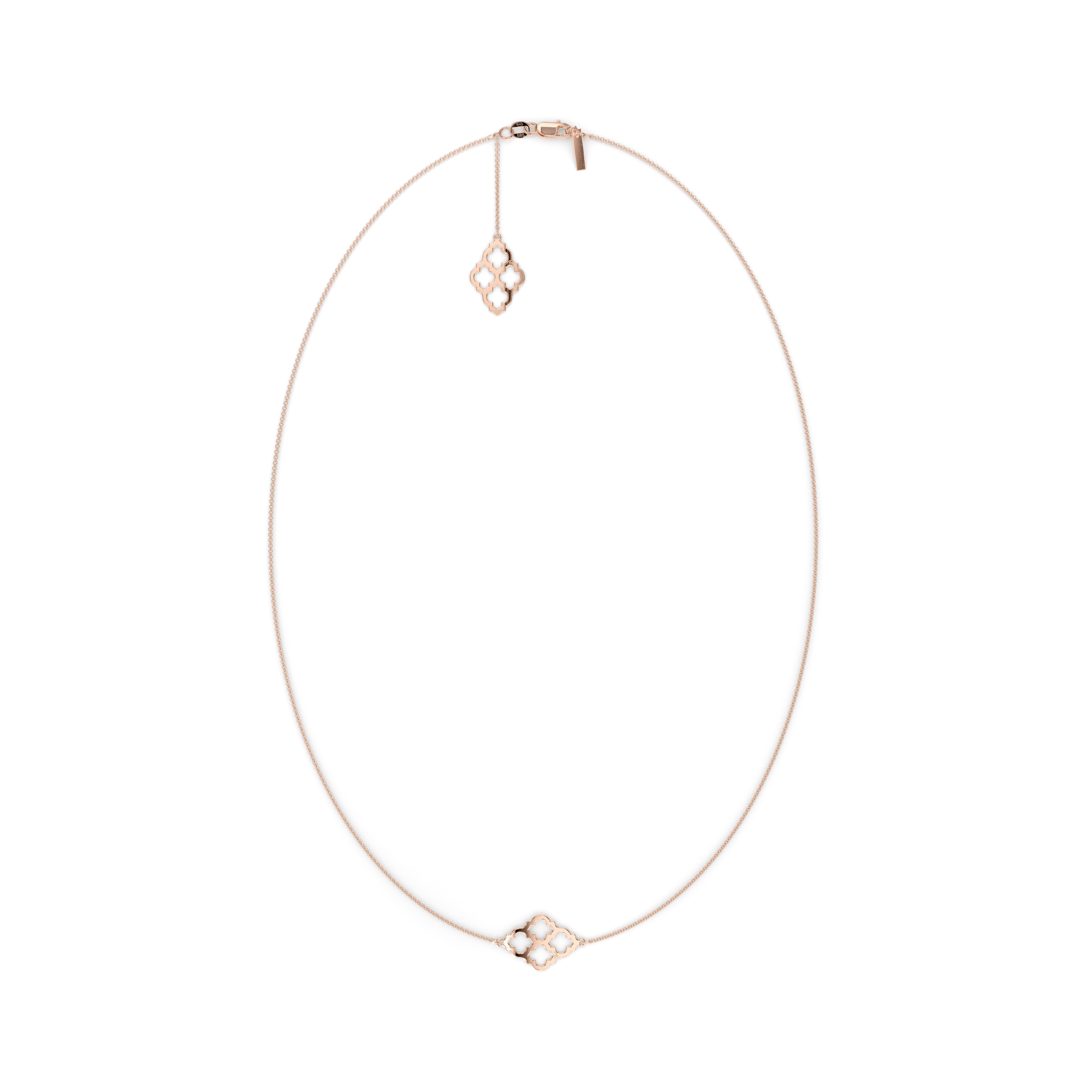 Lantisor cu doua elemente Amal, din aur roz 14 KT
