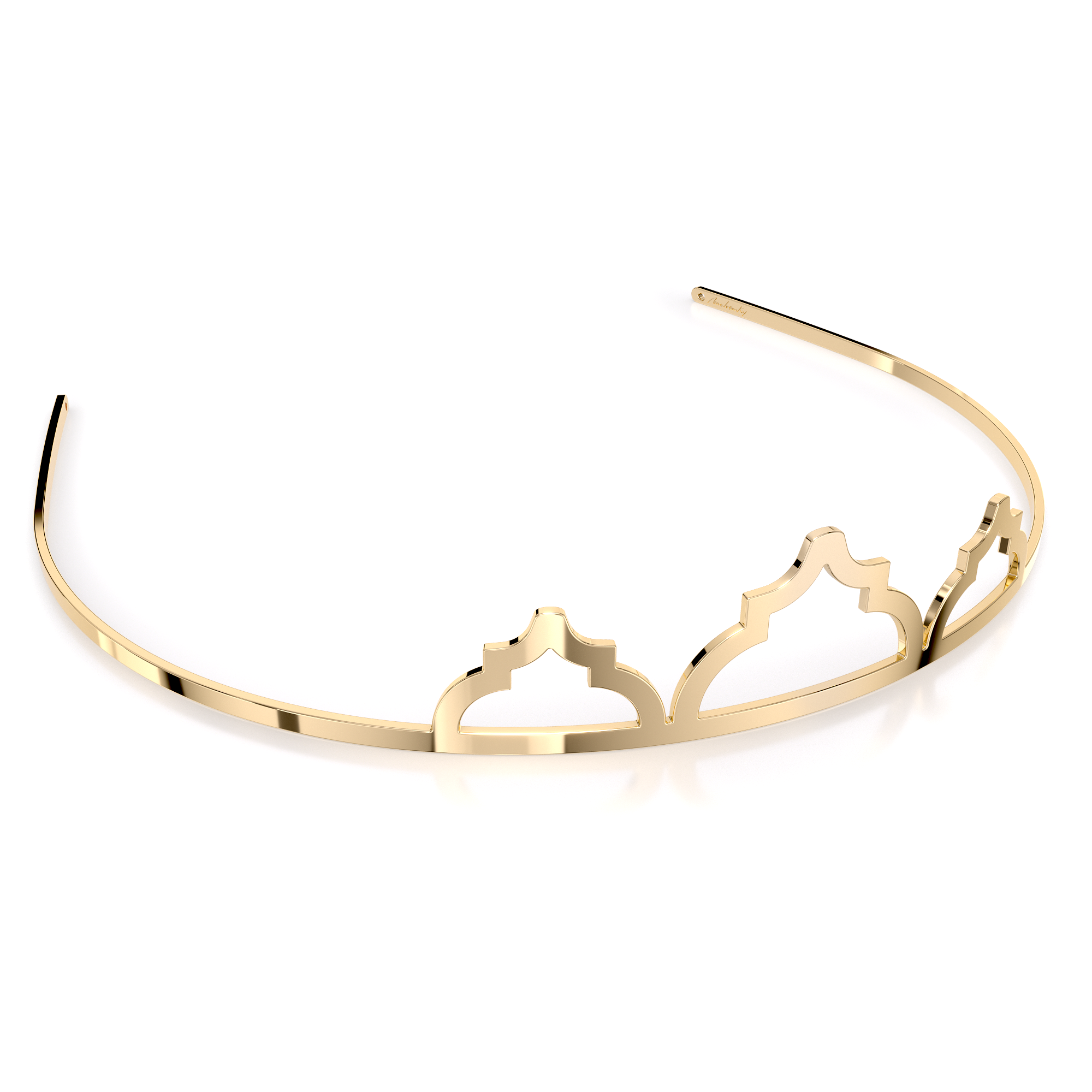 Yellow gold plated brass Marrakesh Tiara