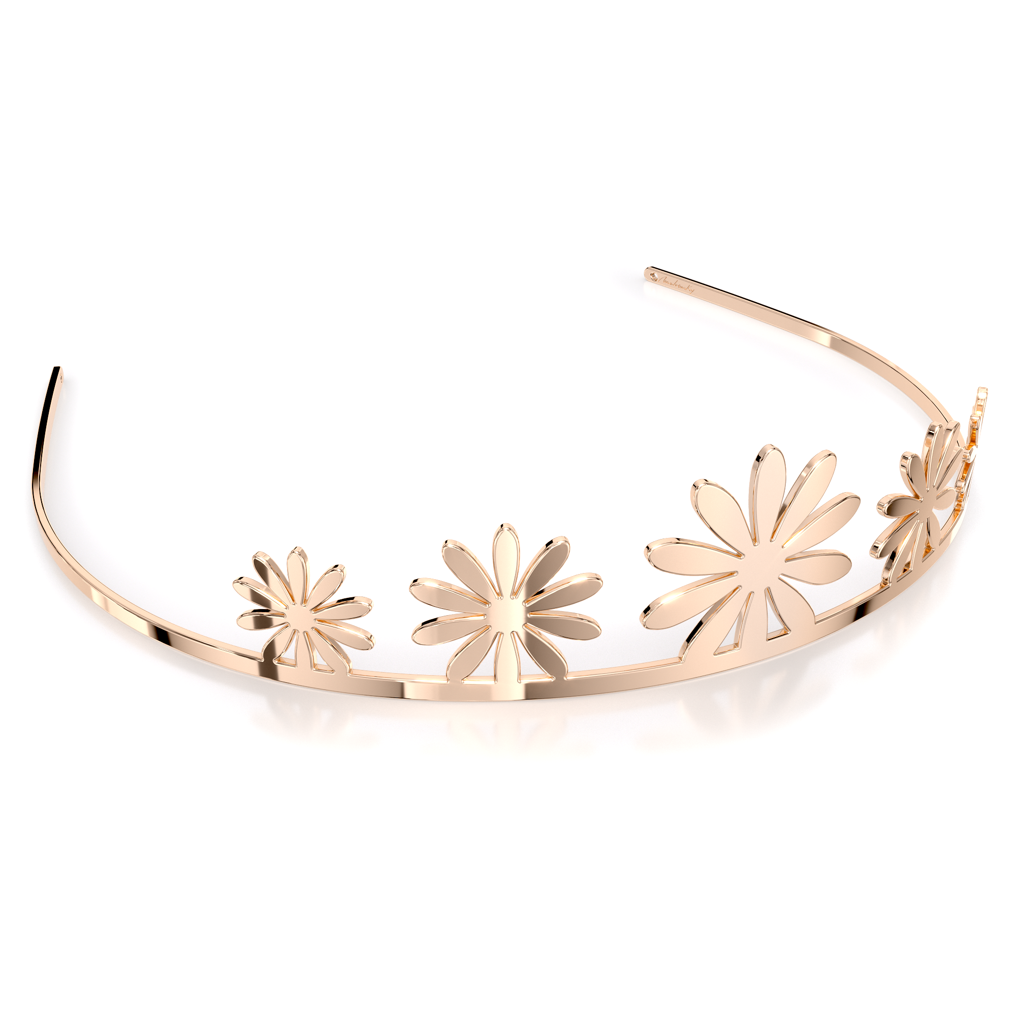 Rose gold plated brass Margareta Regala Tiara
