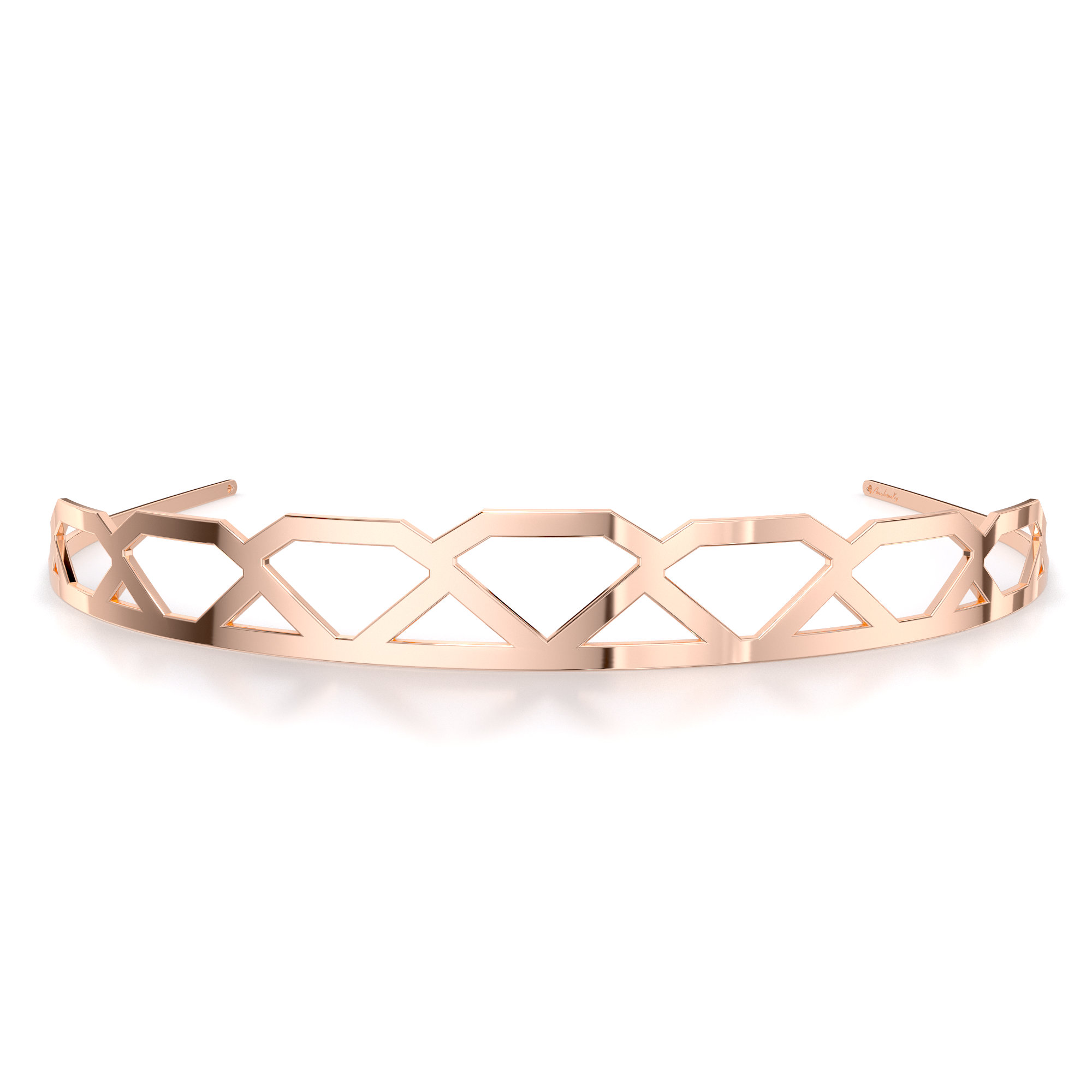 Tiara Grace Diamond, din alama placata cu aur roz