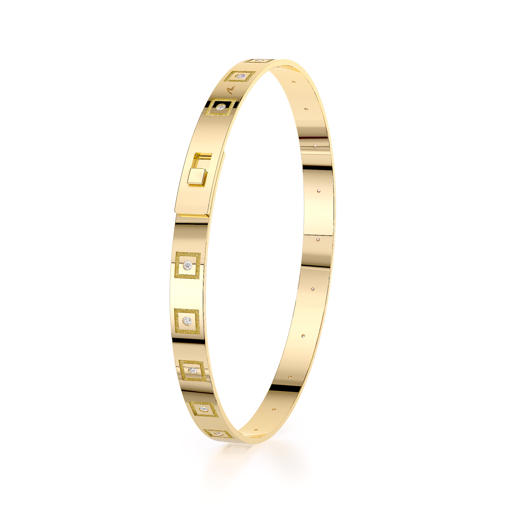 14 KT yellow gold Queen Slim bracelet