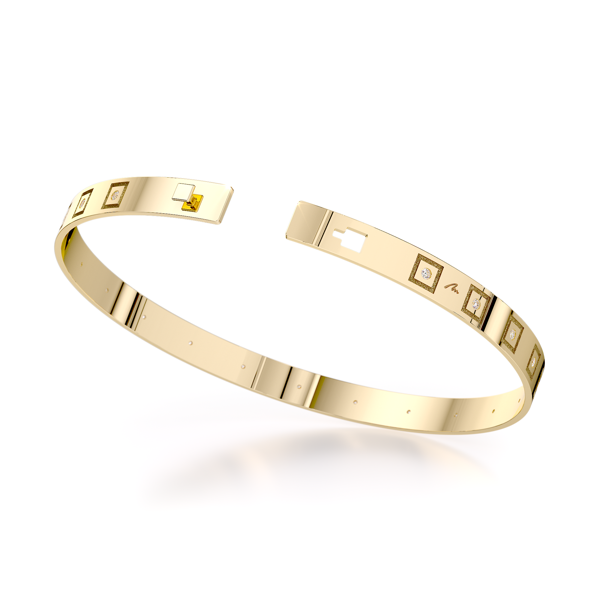 14 KT yellow gold Queen Slim bracelet