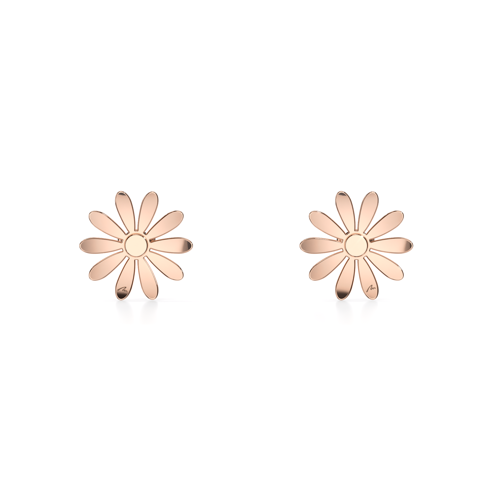 14 KT rose gold Margareta M earrings