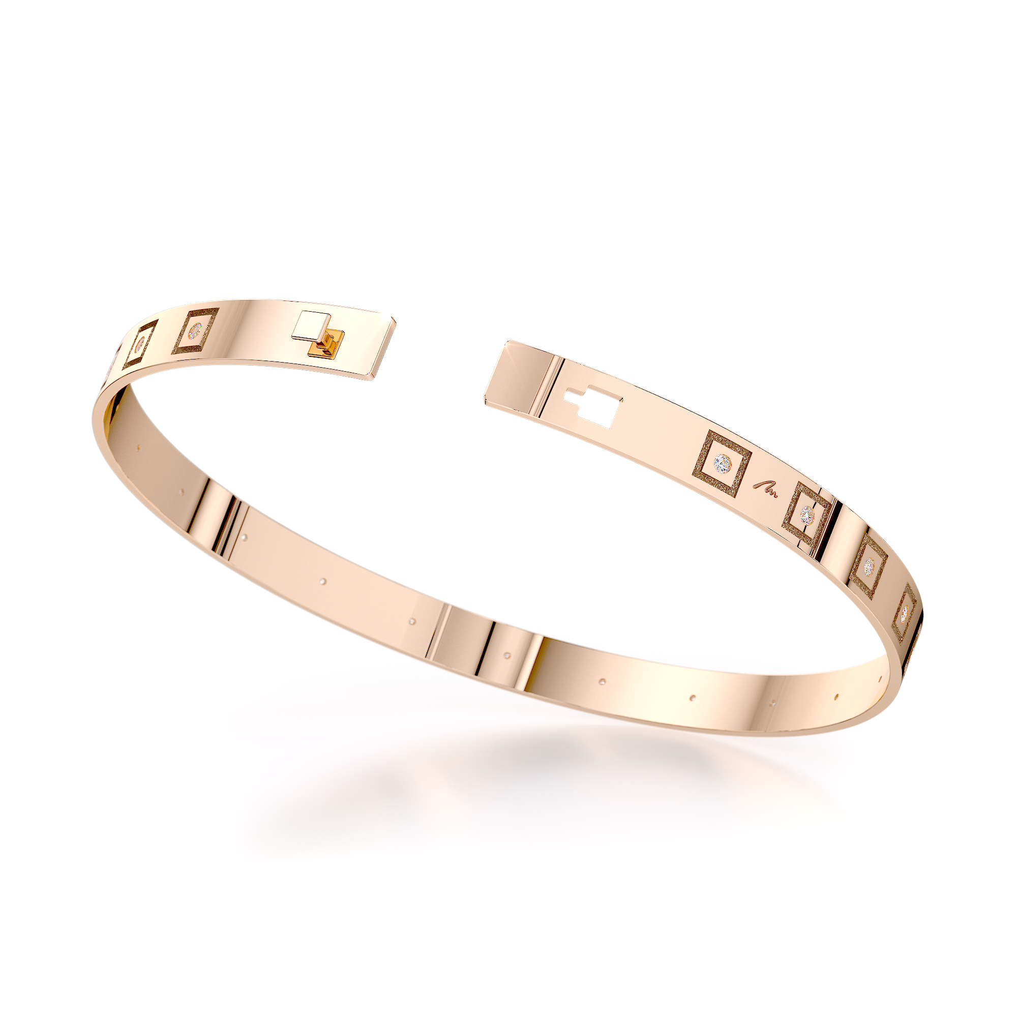14 KT rose gold Queen Slim bracelet