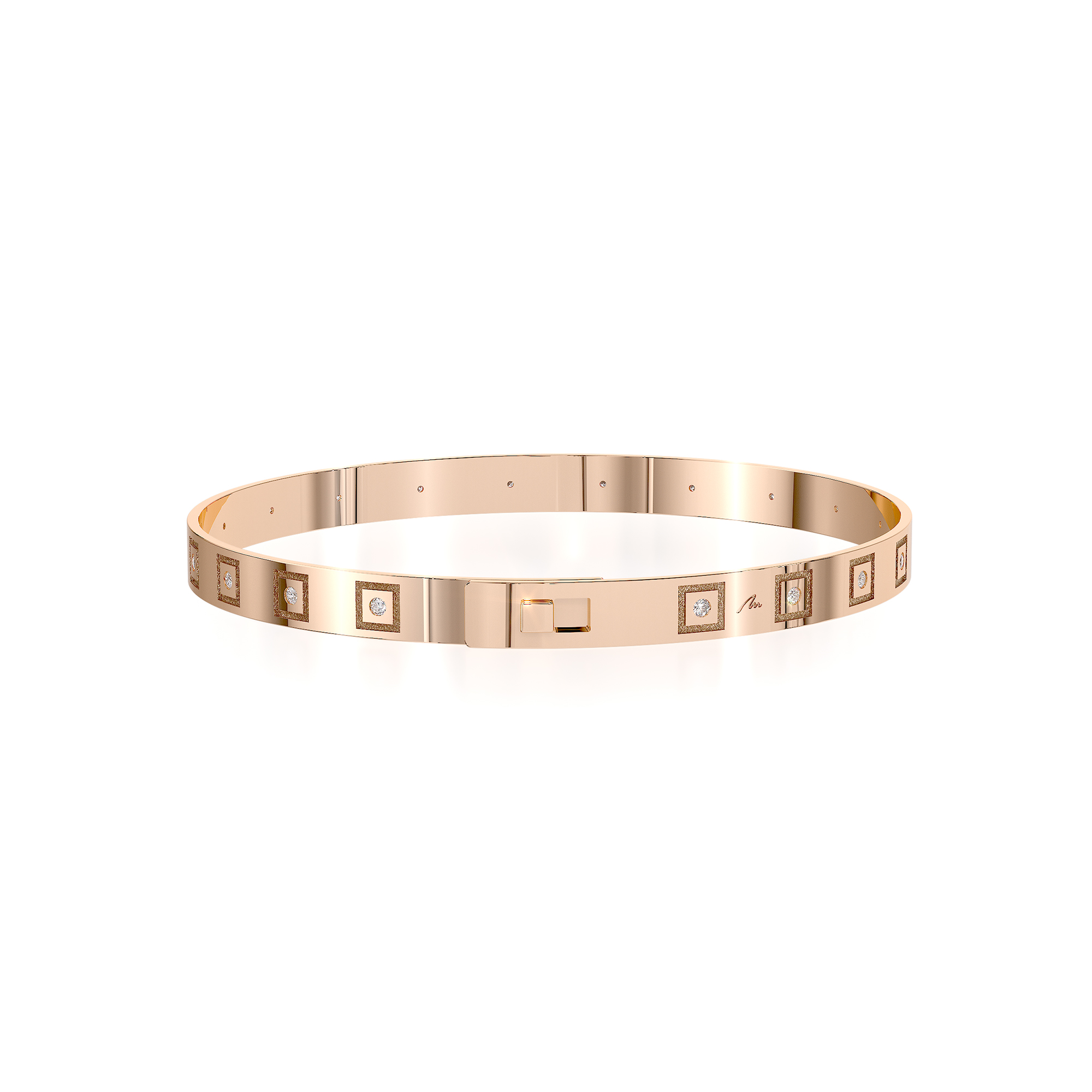 14 KT rose gold Queen Slim bracelet