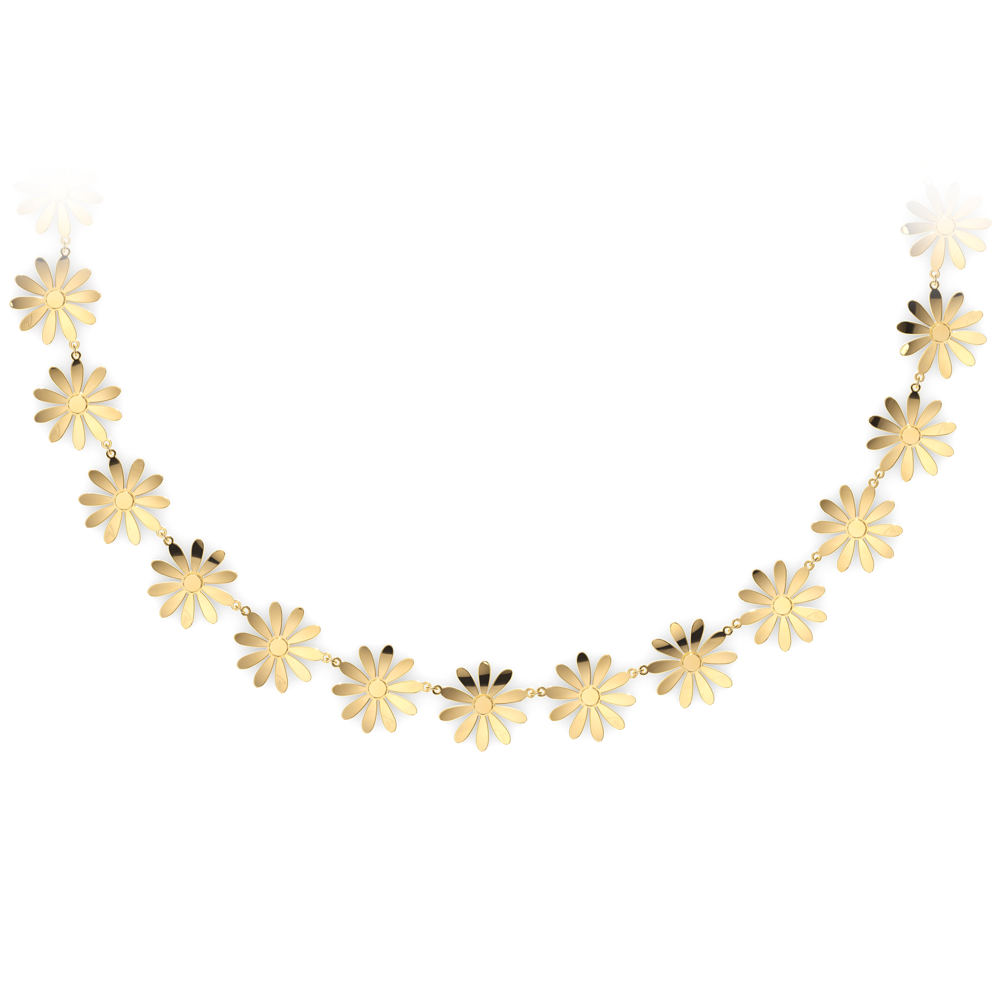 14 KT yellow gold Margareta necklace