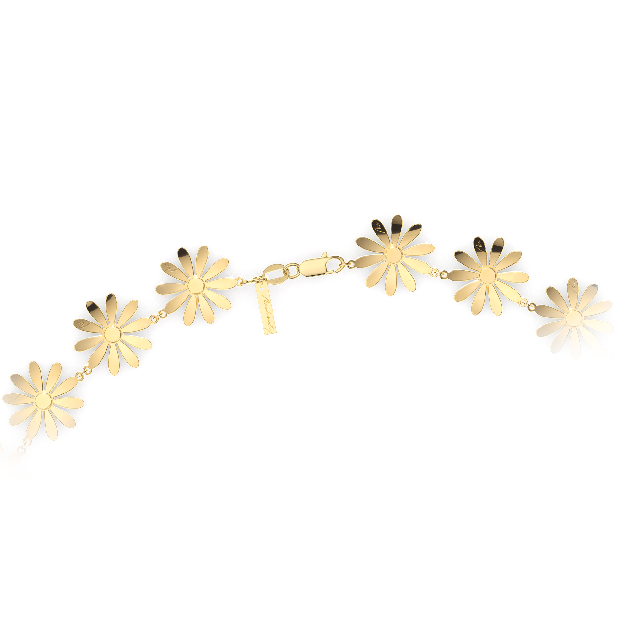 14 KT yellow gold Margareta necklace