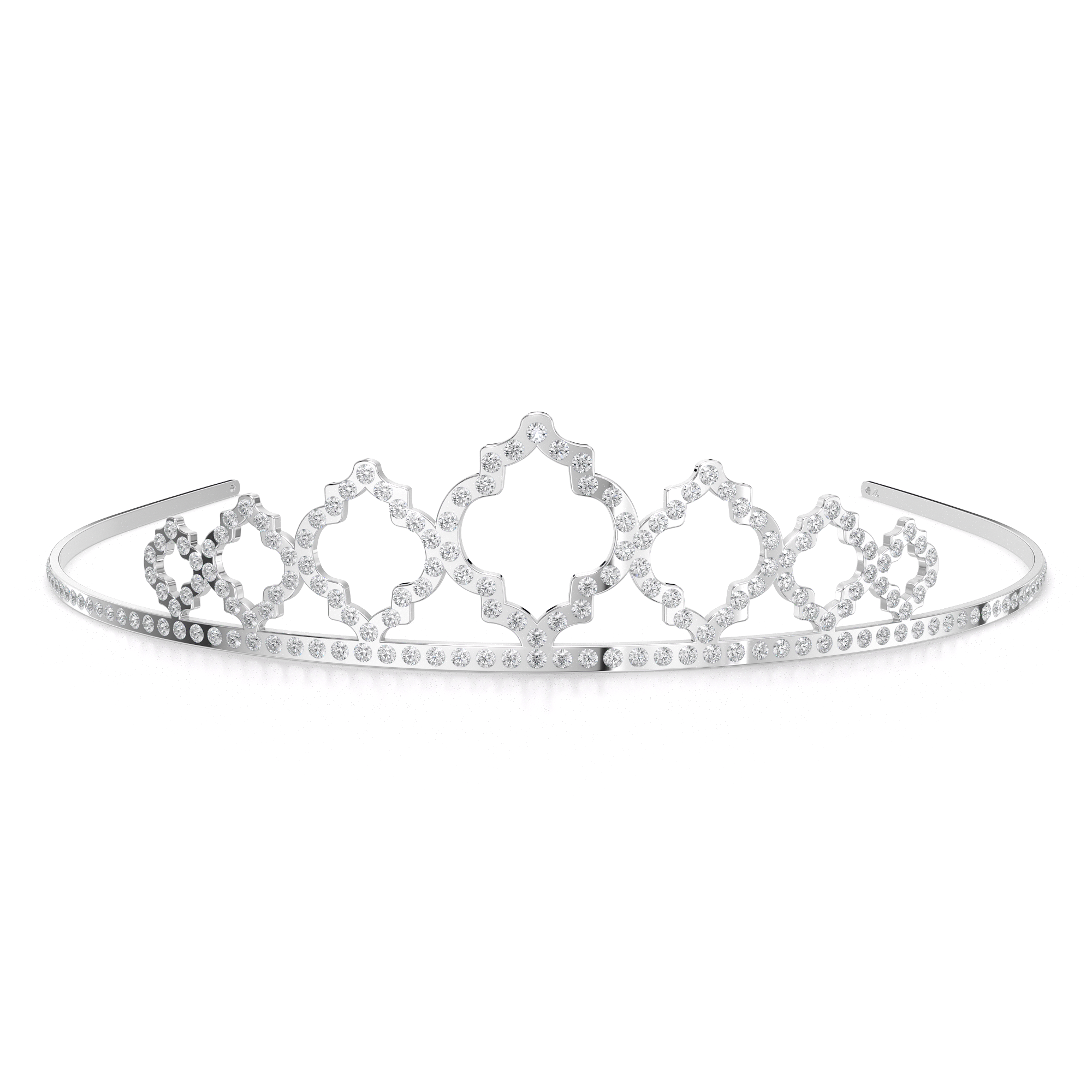 Tiara The Heart of Orient, din alama placata cu paladiu si cristale