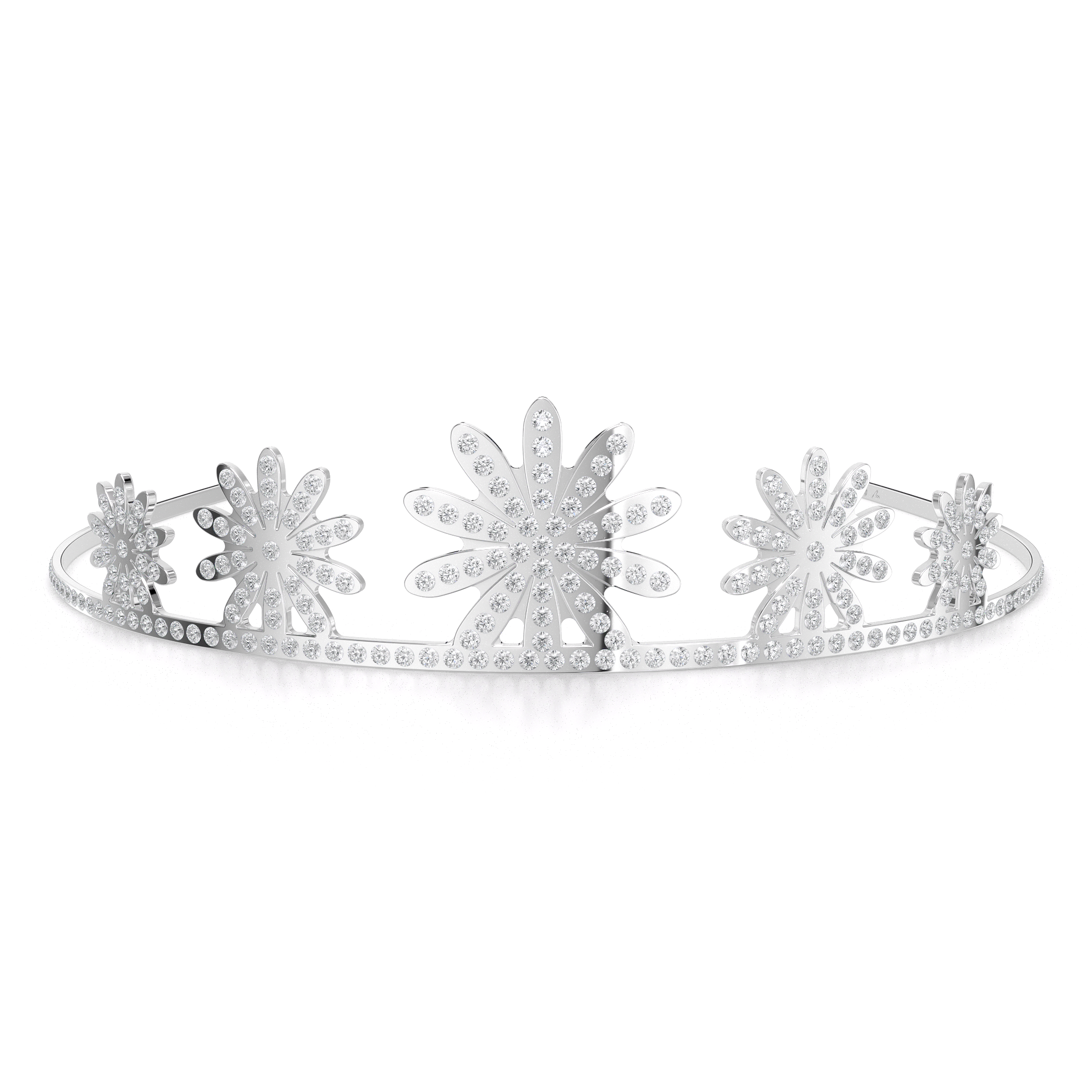Tiara Margareta Regala, din alama placata cu paladiu si cristale