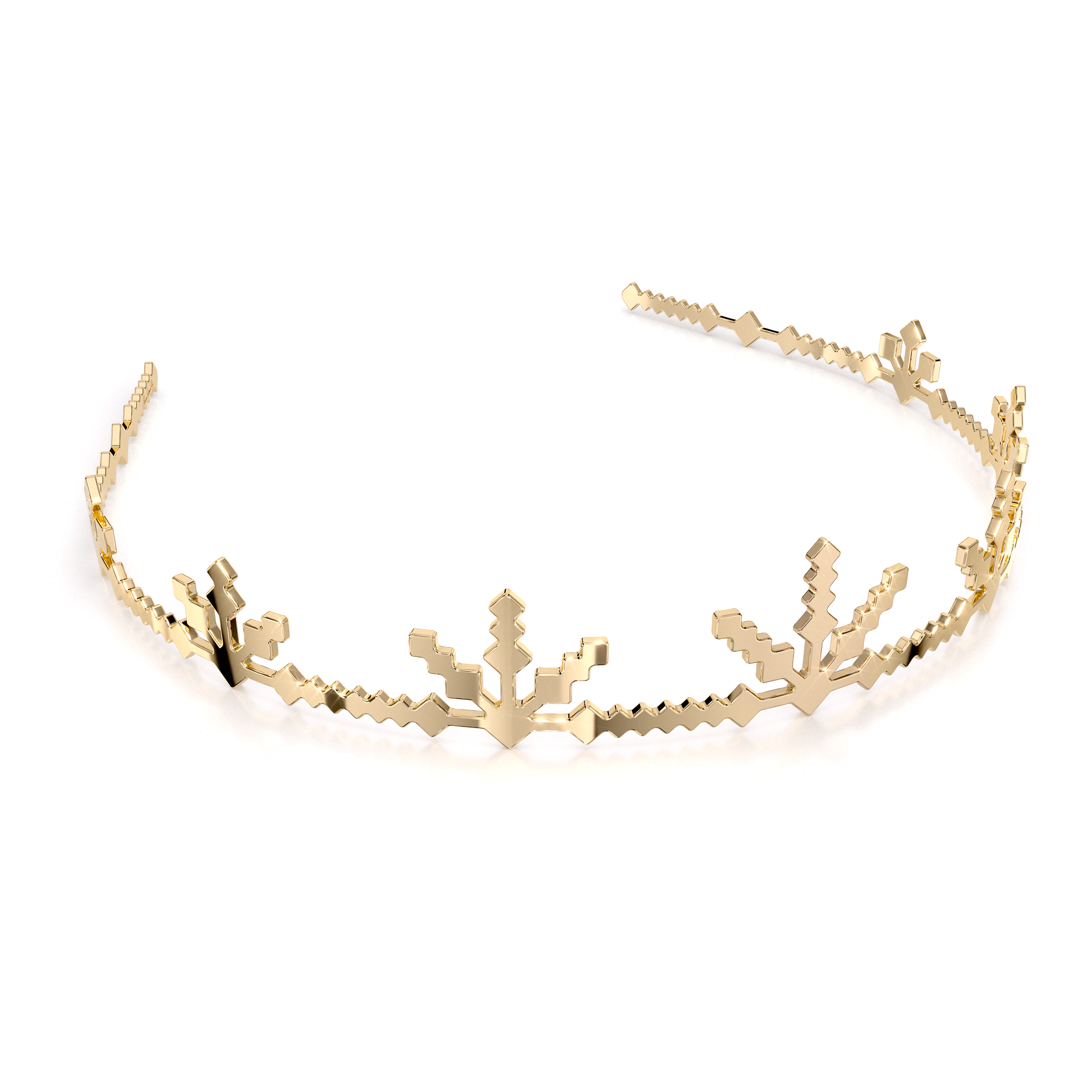 Yellow gold plated brass Ray of Light Tiara
