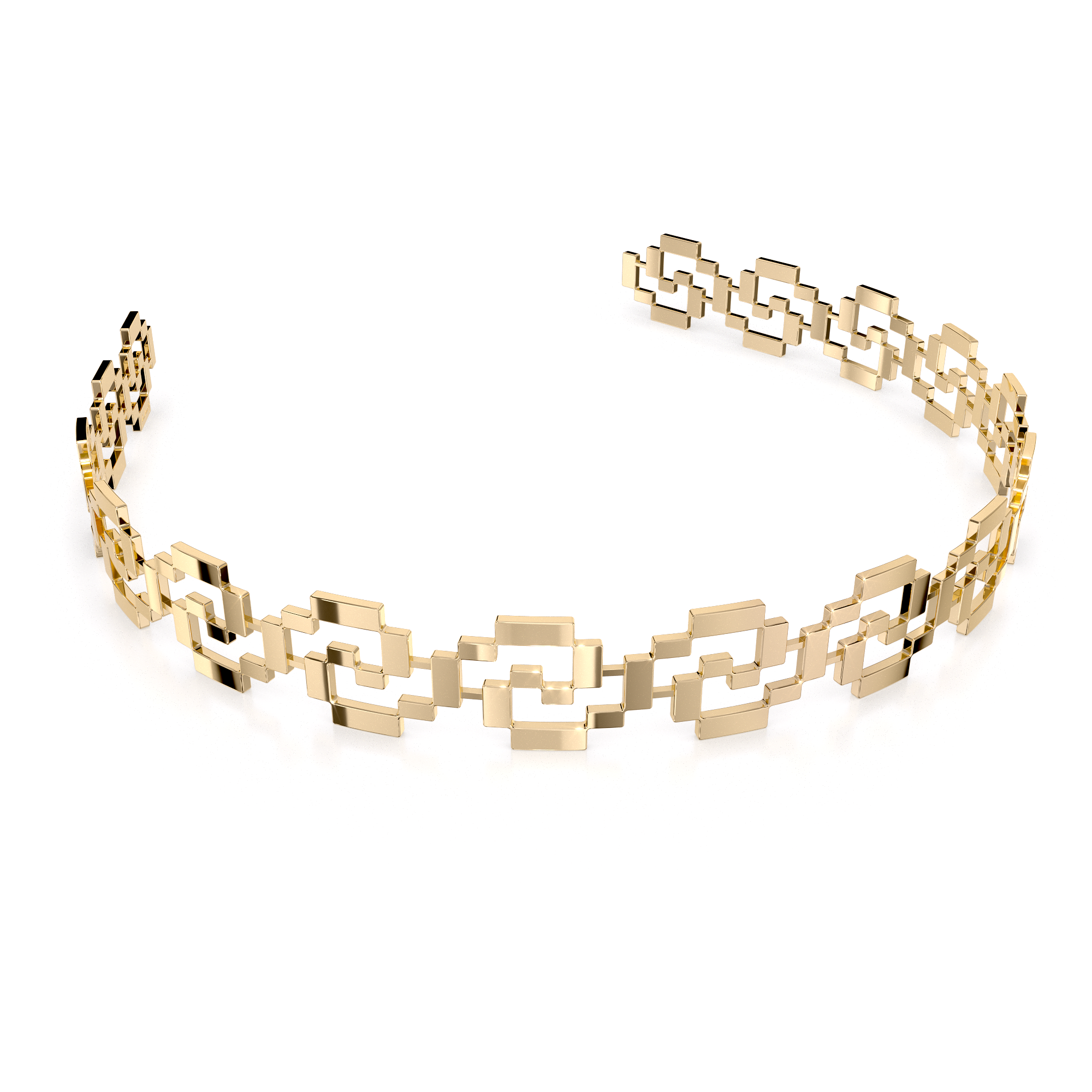 Yellow gold plated brass Traditional Spiral Tiara