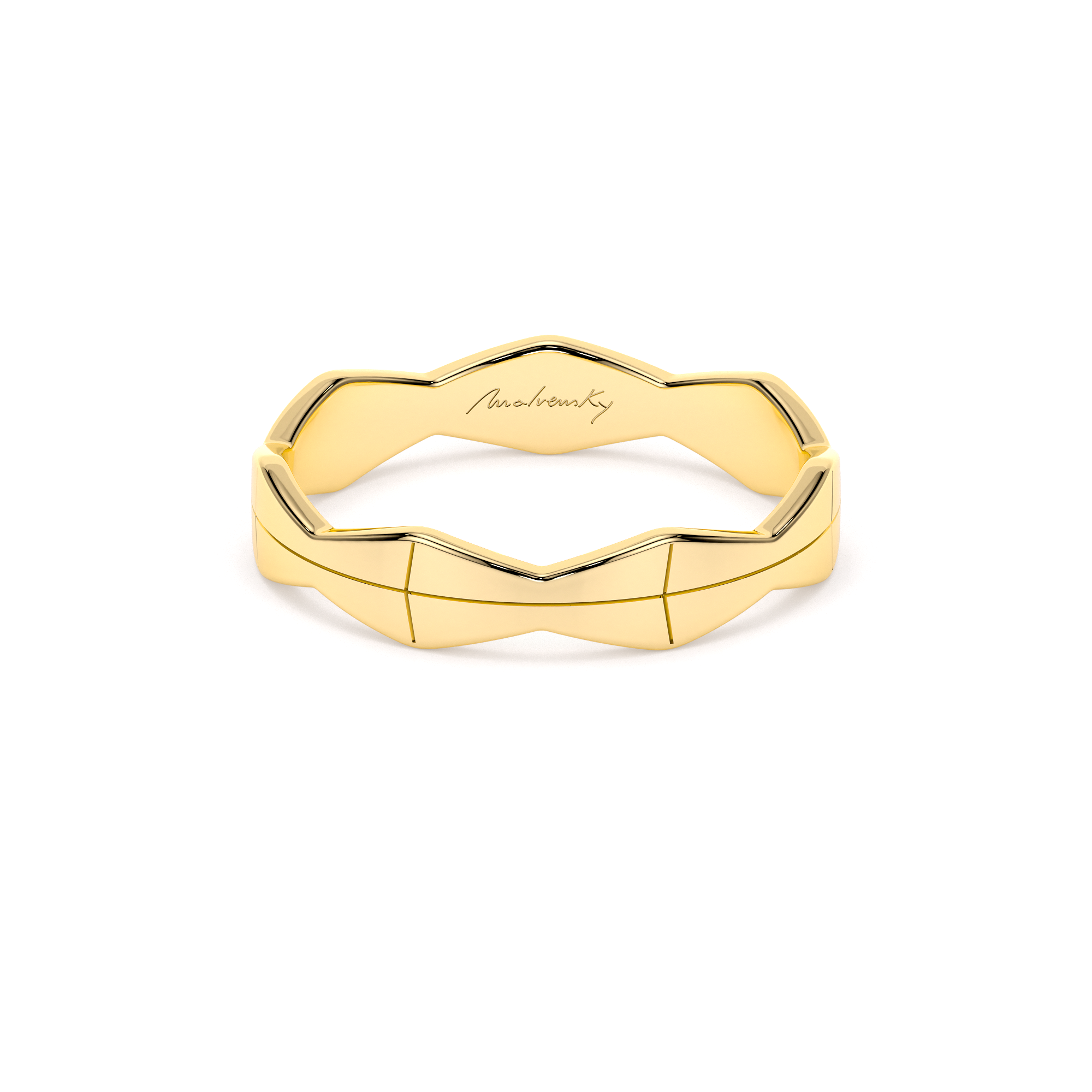 14 KT yellow gold Infinity medium ring