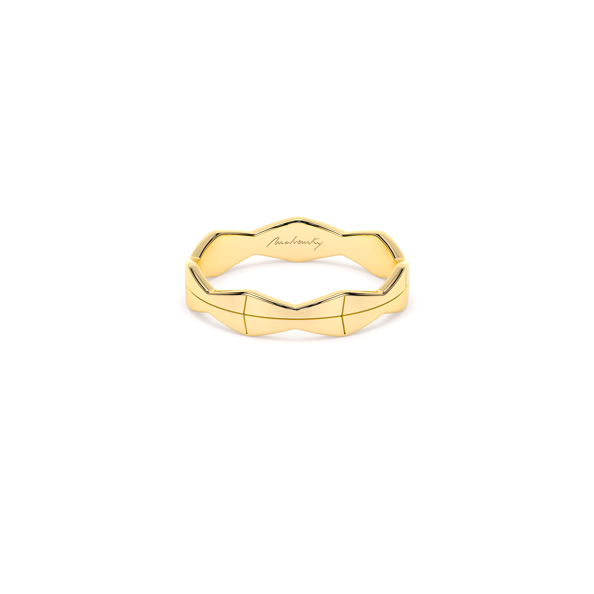 14 KT yellow gold Infinity medium ring