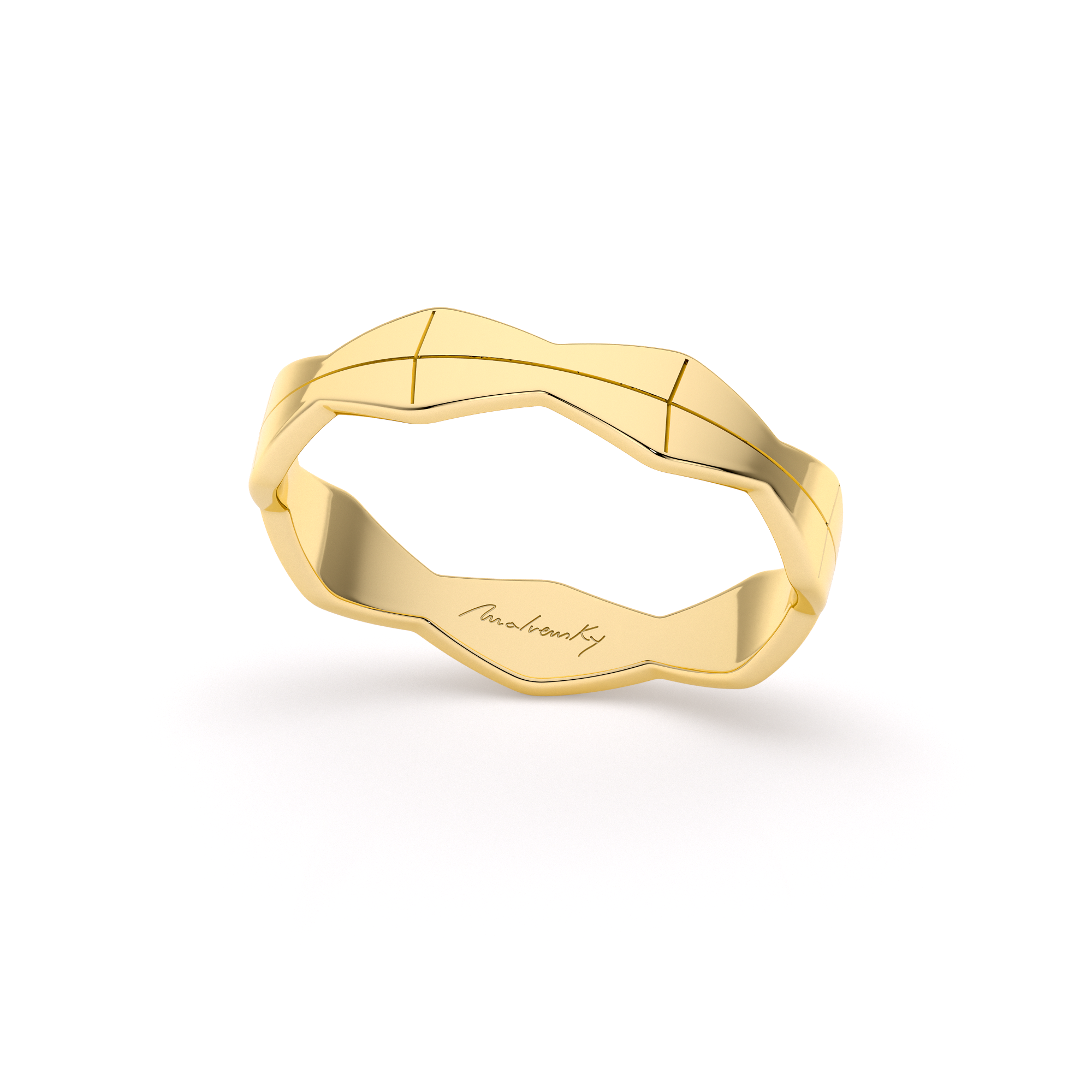 14 KT yellow gold Infinity medium ring