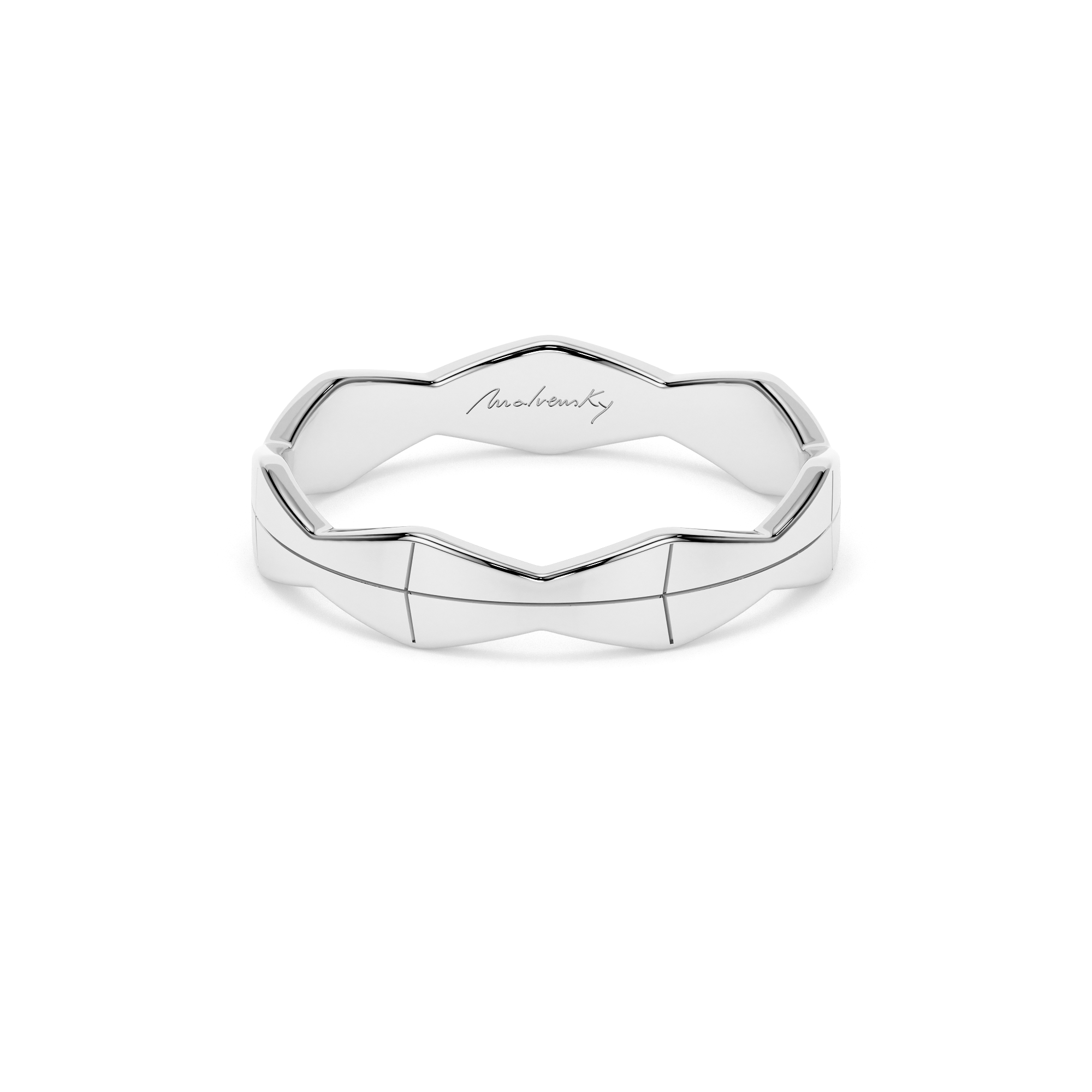 14 KT white gold Infinity medium ring