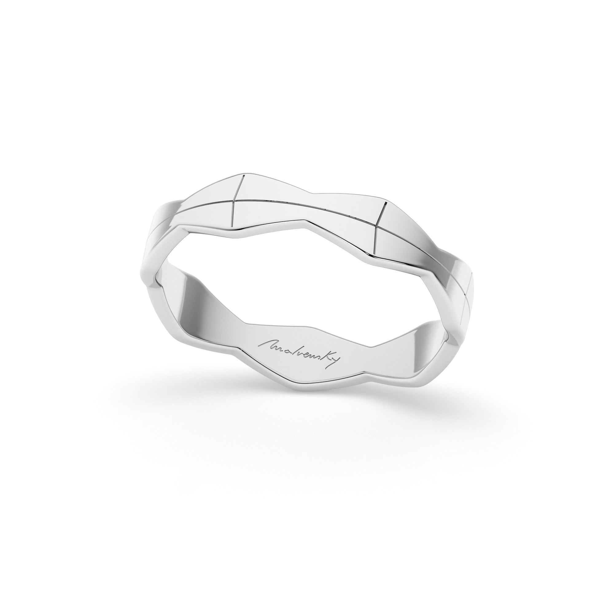 14 KT white gold Infinity medium ring