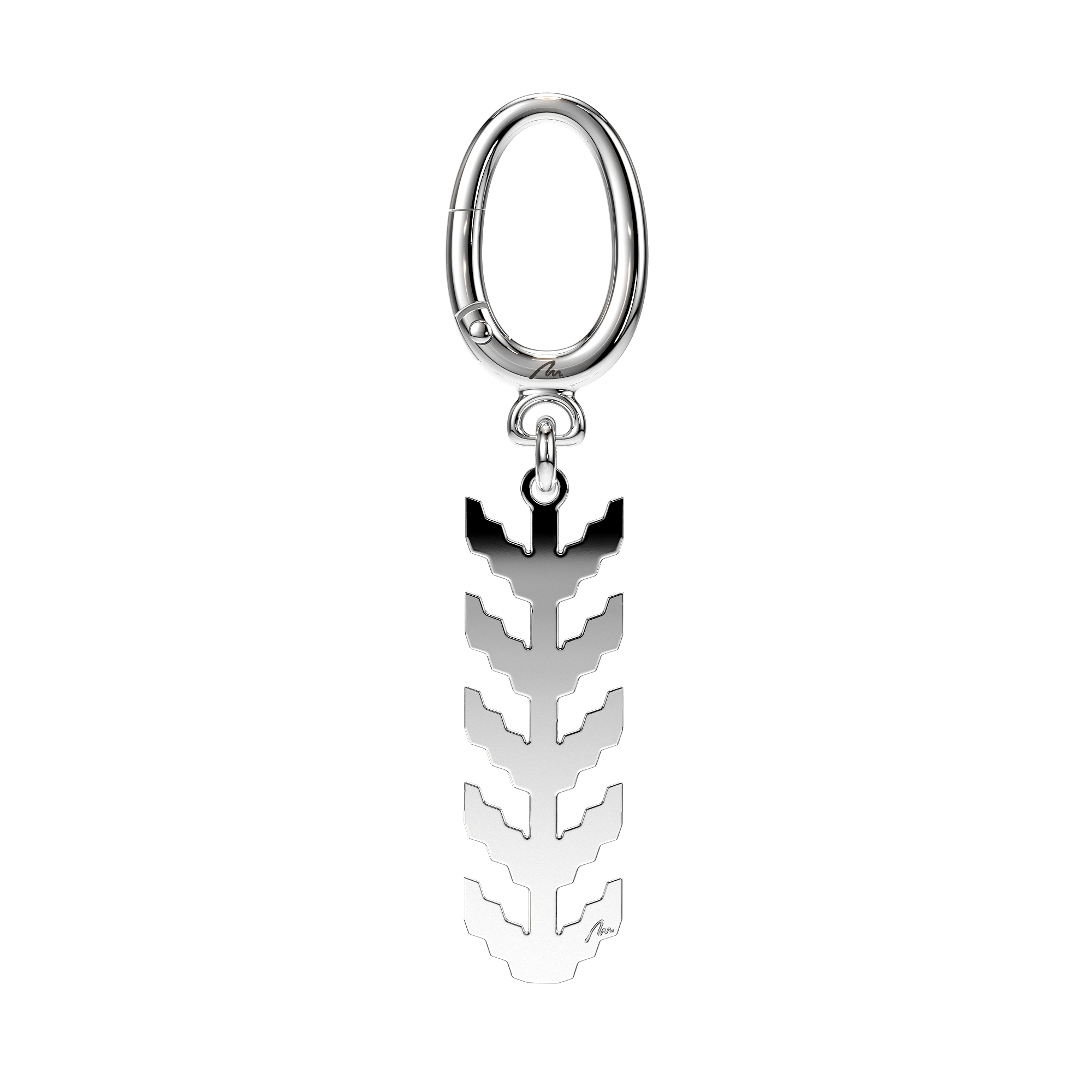 Breloc Spic Traditional, din alama placata cu paladiu