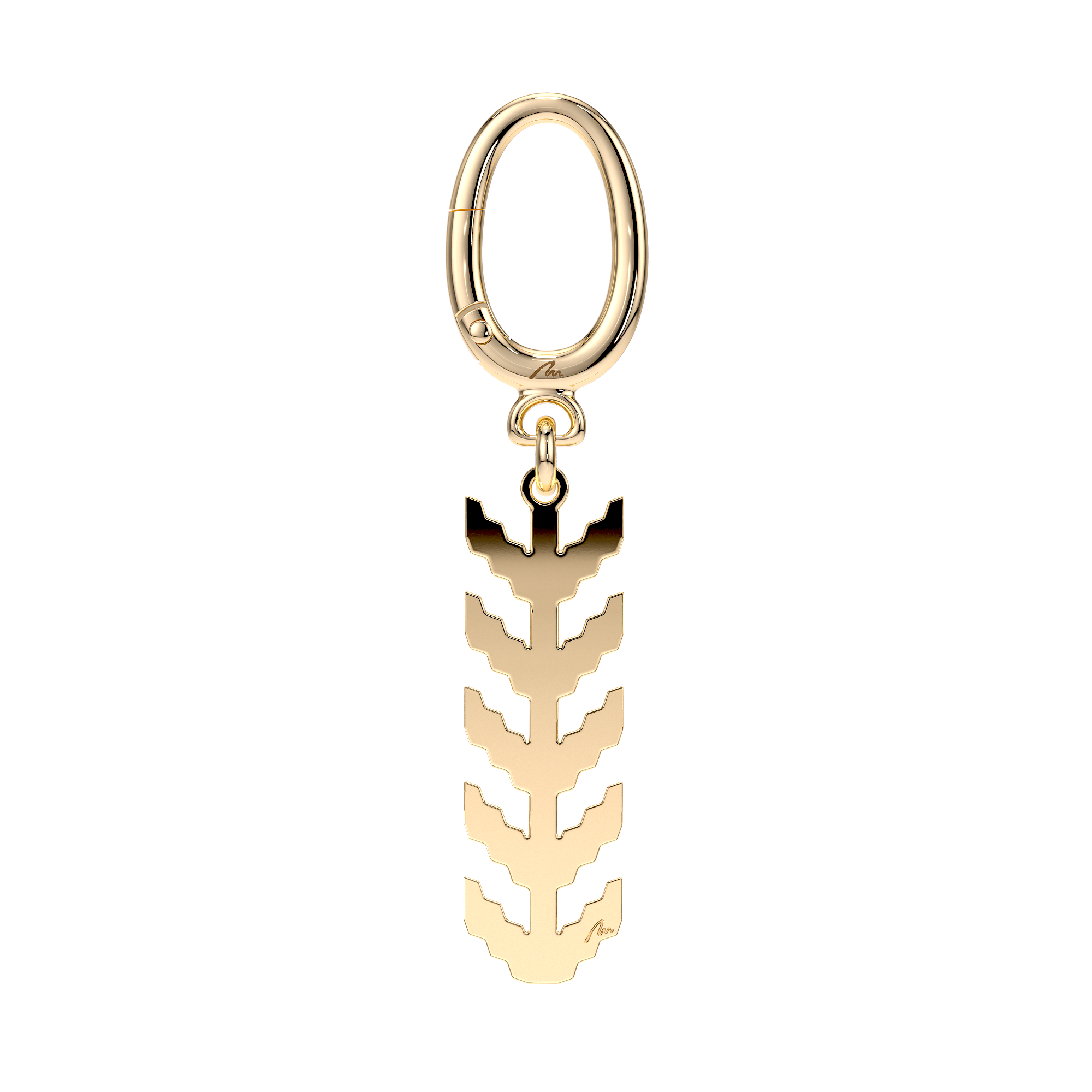 Breloc Spic Traditional, din alama placata cu aur galben